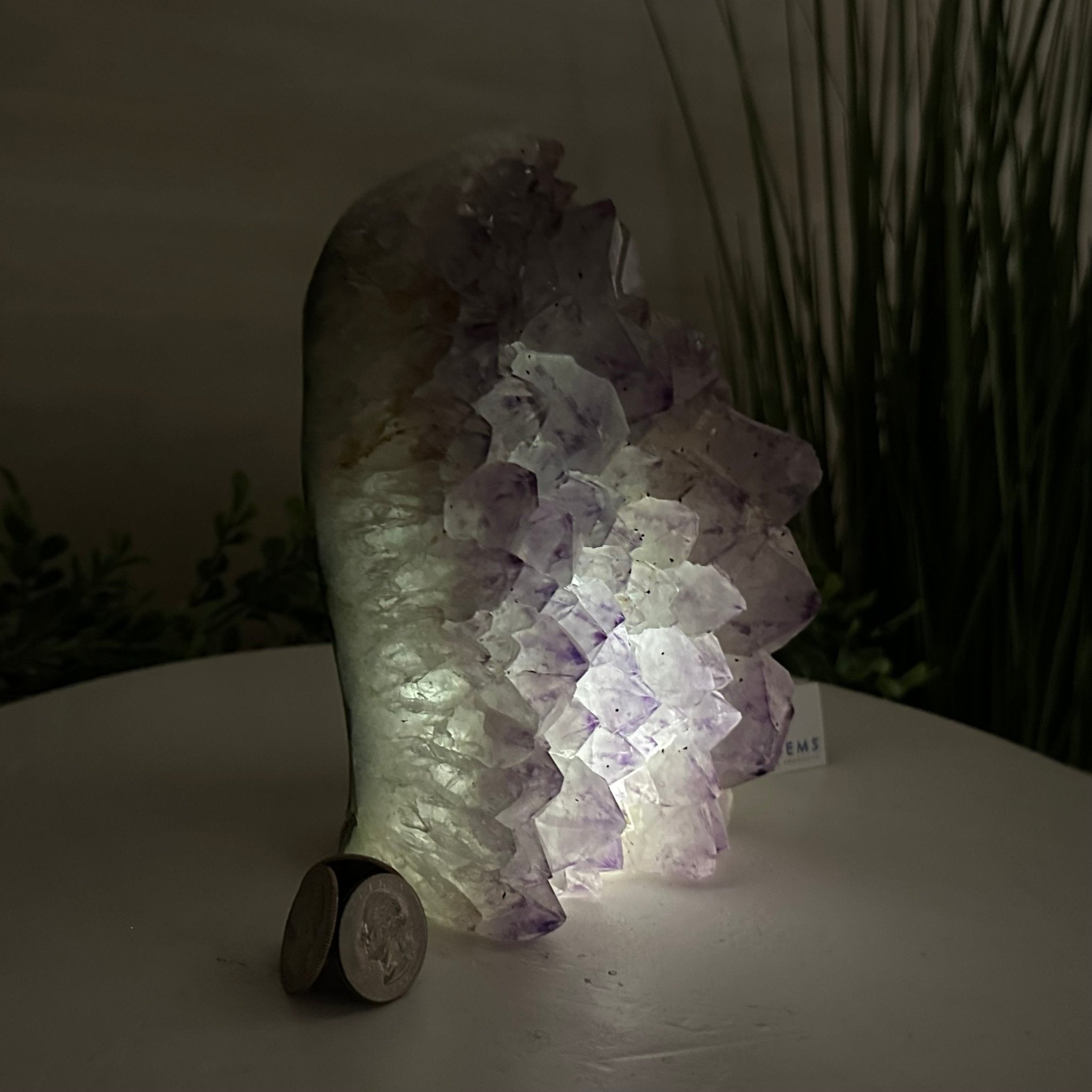 Drusy Amethyst Night Light 4.1 lbs & 6.7" Tall #5800AM - 014 - Brazil GemsBrazil GemsDrusy Amethyst Night Light 4.1 lbs & 6.7" Tall #5800AM - 014Night Lights5800AM - 014