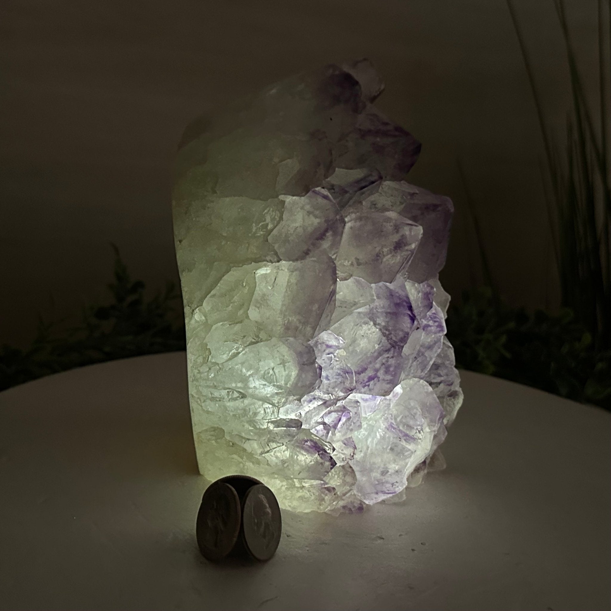 Drusy Amethyst Night Light 4.3 lbs & 6.6" Tall #5800AM - 016 - Brazil GemsBrazil GemsDrusy Amethyst Night Light 4.3 lbs & 6.6" Tall #5800AM - 016Night Lights5800AM - 016