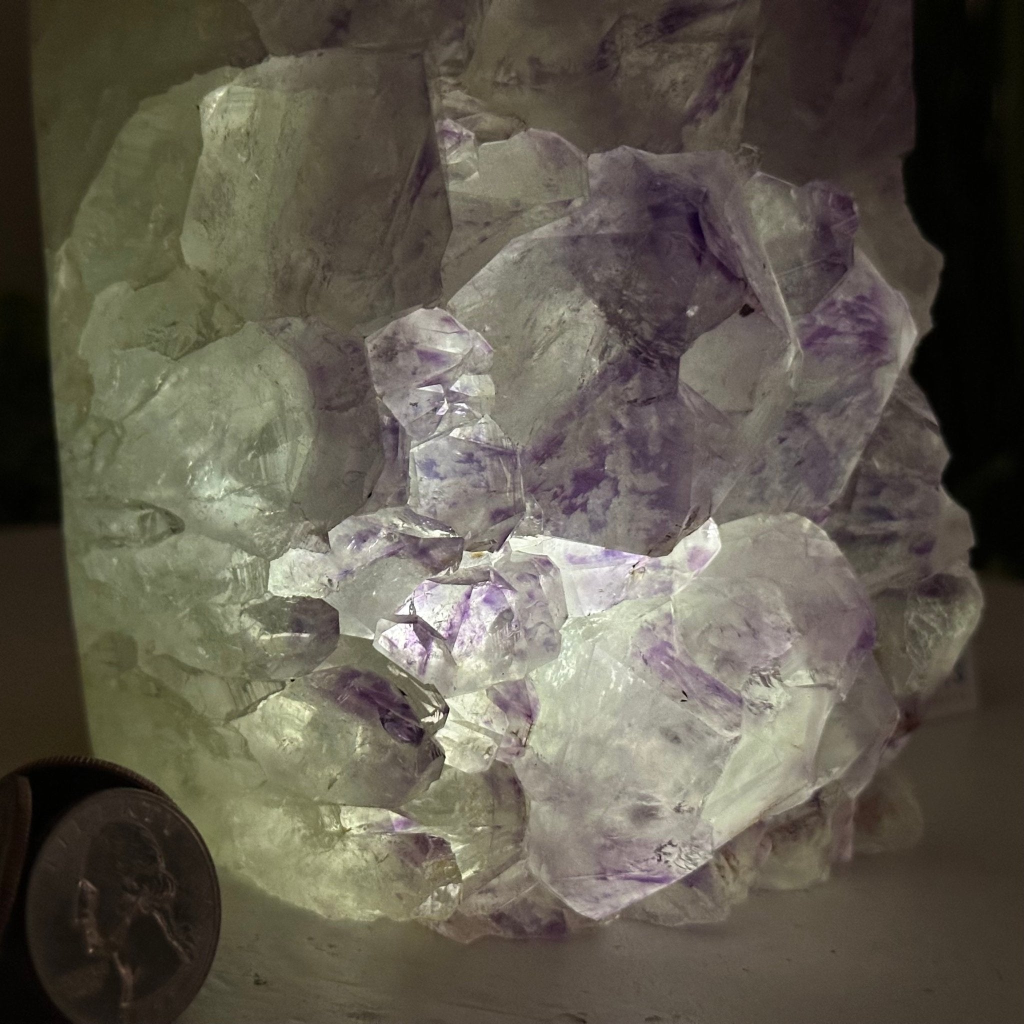 Drusy Amethyst Night Light 4.3 lbs & 6.6" Tall #5800AM - 016 - Brazil GemsBrazil GemsDrusy Amethyst Night Light 4.3 lbs & 6.6" Tall #5800AM - 016Night Lights5800AM - 016