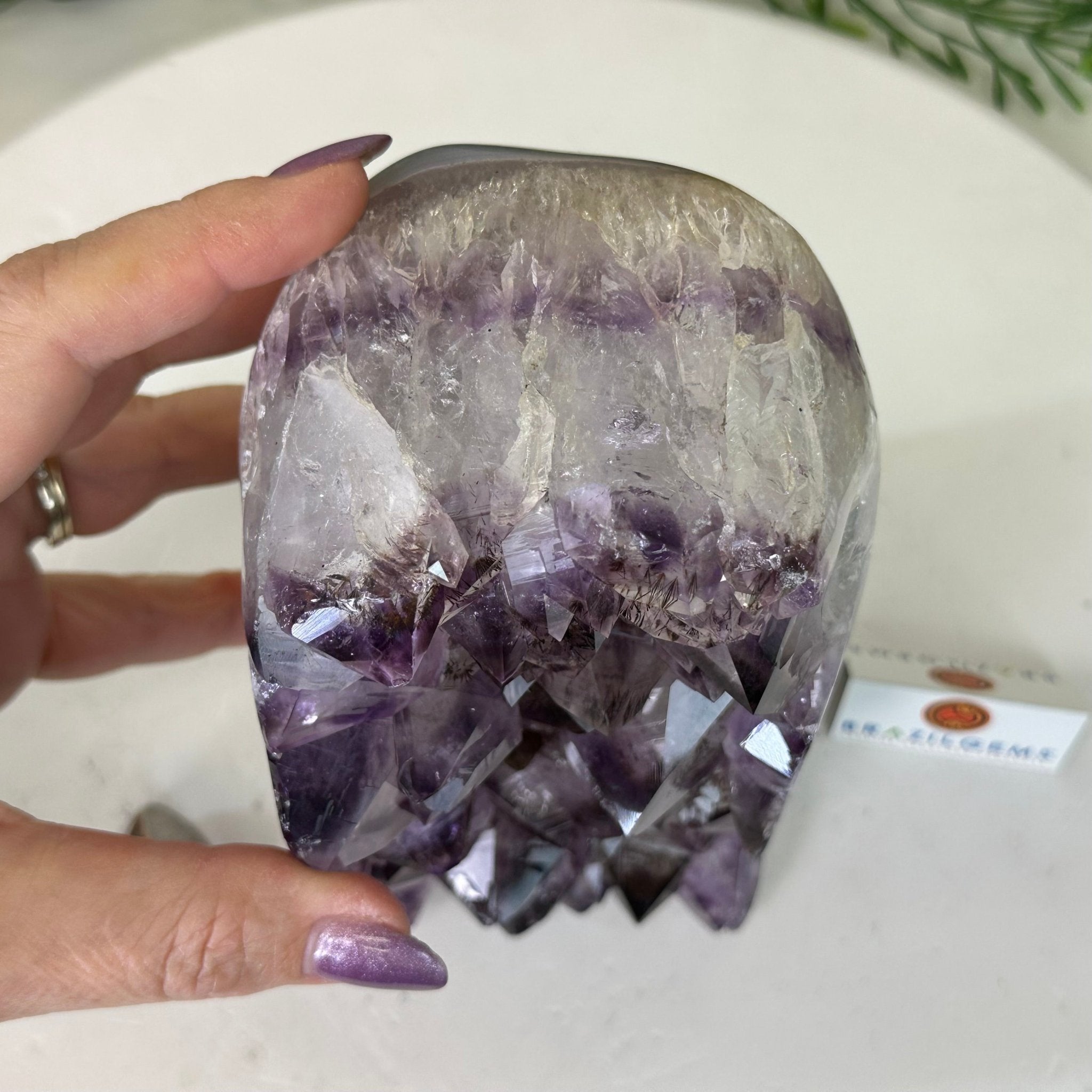 Drusy Amethyst Night Light 4.9 lbs & 6.3" Tall #5800AM - 023 - Brazil GemsBrazil GemsDrusy Amethyst Night Light 4.9 lbs & 6.3" Tall #5800AM - 023Night Lights5800AM - 023