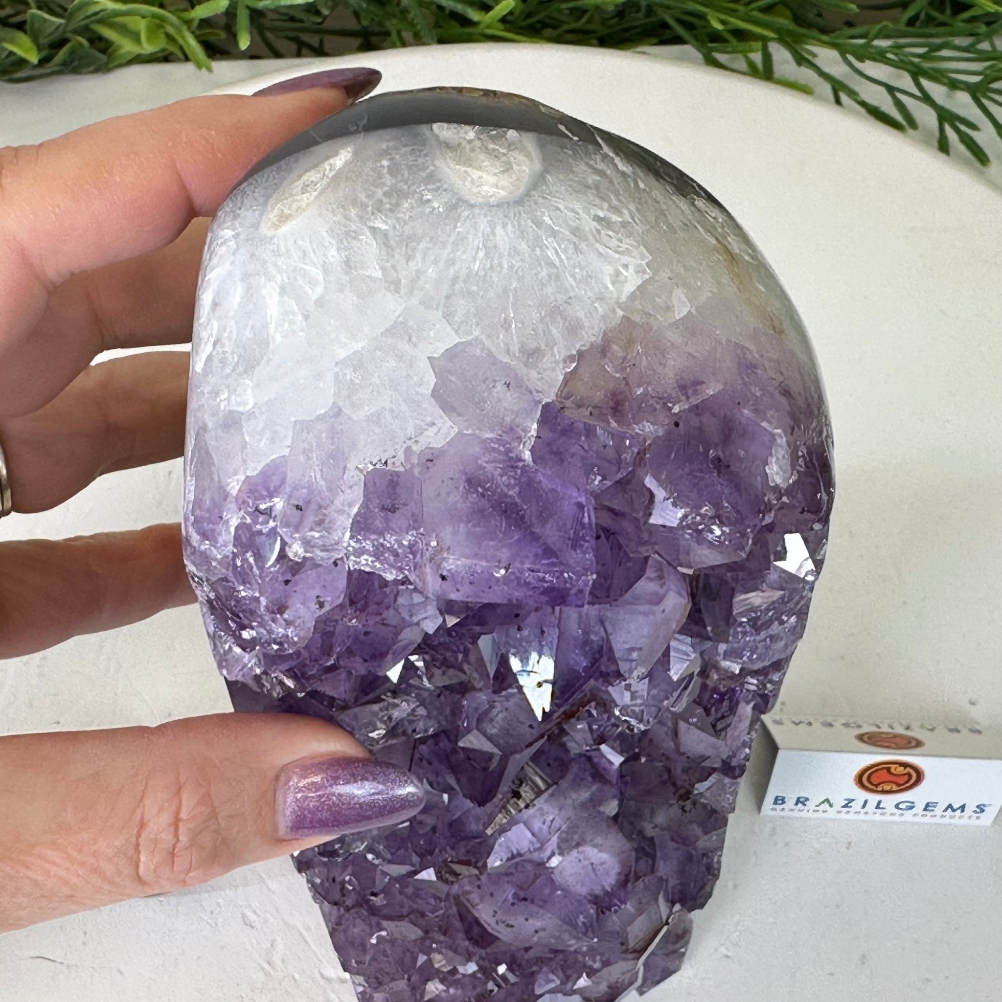 Drusy Amethyst Night Light 5.3 lbs & 7.1" Tall #5800AM - 027 - Brazil GemsBrazil GemsDrusy Amethyst Night Light 5.3 lbs & 7.1" Tall #5800AM - 027Night Lights5800AM - 027