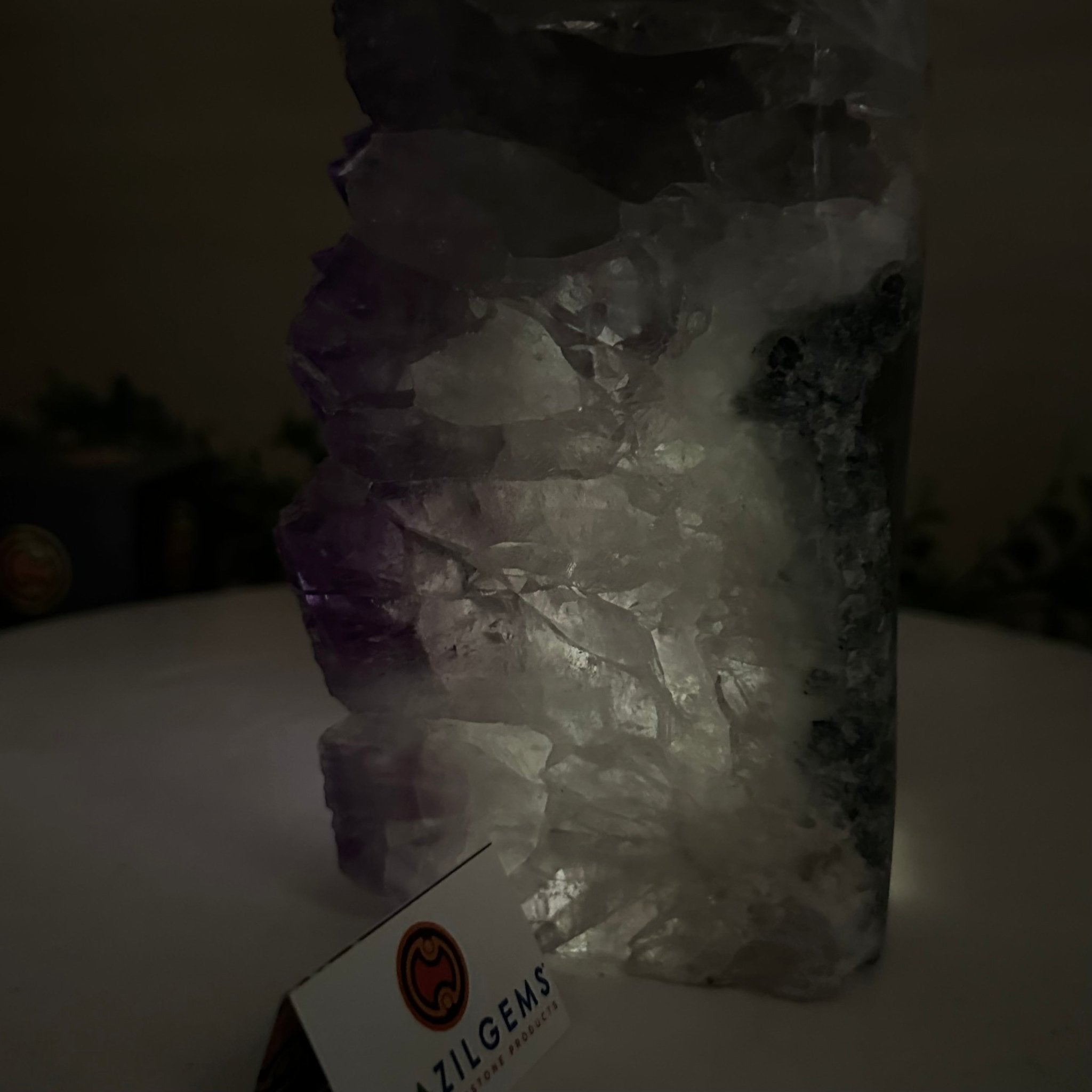 Drusy Amethyst Night Light 8.8 lbs & 7.2" Tall #5800AM - 042 - Brazil GemsBrazil GemsDrusy Amethyst Night Light 8.8 lbs & 7.2" Tall #5800AM - 042Night Lights5800AM - 042