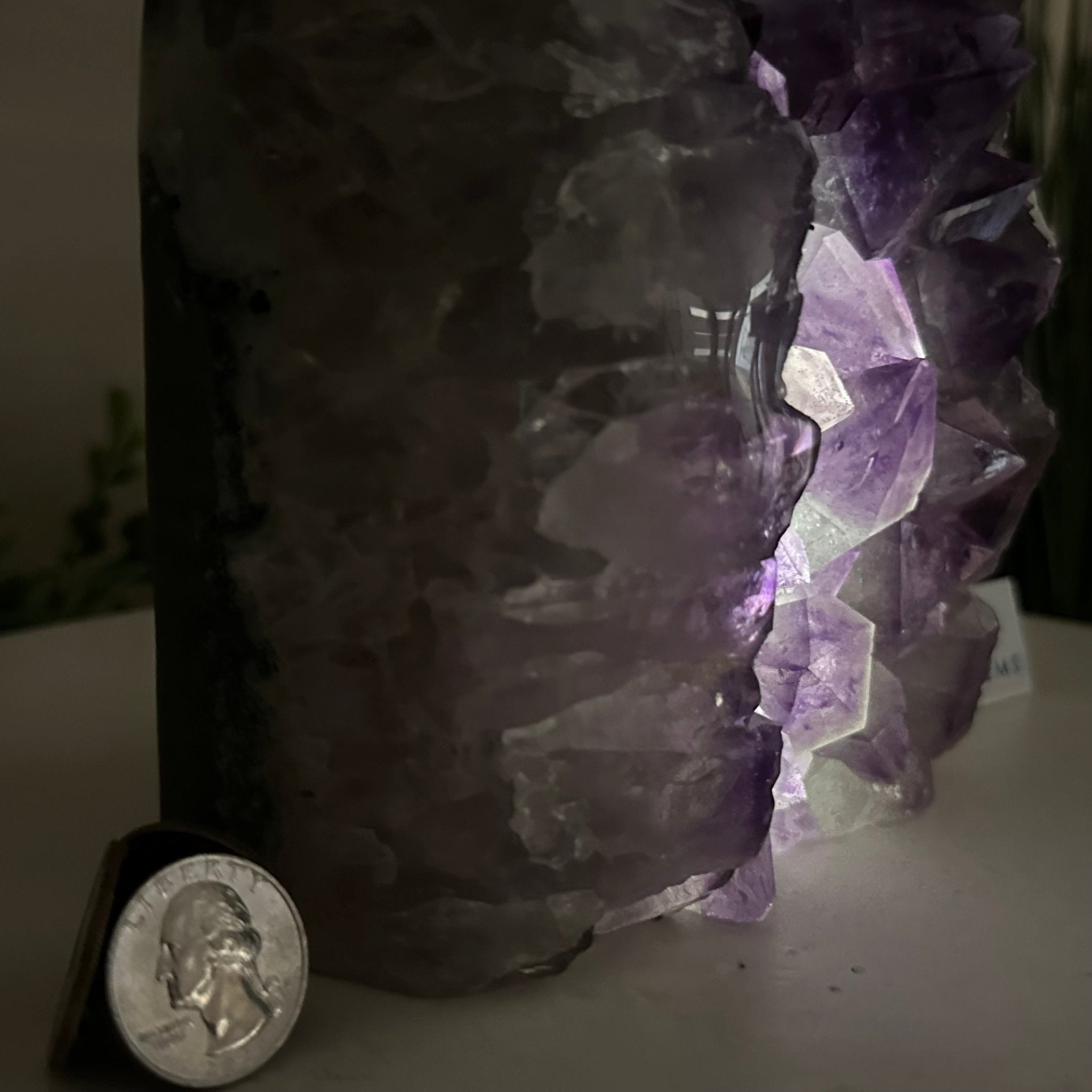 Drusy Amethyst Night Light 8.8 lbs & 7.2" Tall #5800AM - 042 - Brazil GemsBrazil GemsDrusy Amethyst Night Light 8.8 lbs & 7.2" Tall #5800AM - 042Night Lights5800AM - 042