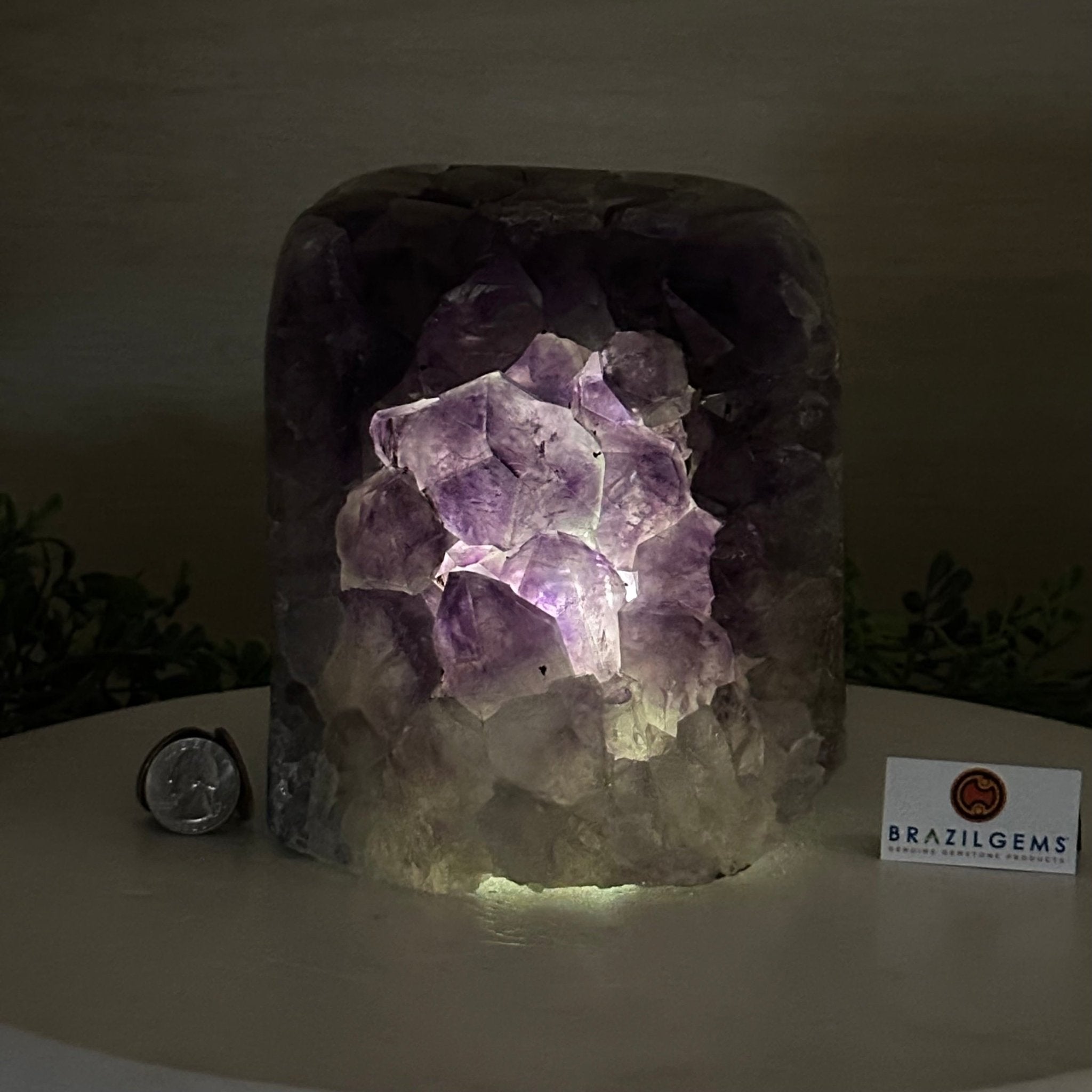 Drusy Amethyst Night Light 9.2 lbs & 6.1" Tall #5800AM - 044 - Brazil GemsBrazil GemsDrusy Amethyst Night Light 9.2 lbs & 6.1" Tall #5800AM - 044Night Lights5800AM - 044