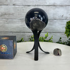 Druzy Agate Sphere on a Metal Stand, 1.3 lbs & 6.8" Tall #5634-0006 - Brazil GemsBrazil GemsDruzy Agate Sphere on a Metal Stand, 1.3 lbs & 6.8" Tall #5634-0006Spheres5634-0006