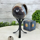 Druzy Agate Sphere on a Metal Stand, 2.5 lbs & 7.7" Tall #5634 - 0011 - Brazil GemsBrazil GemsDruzy Agate Sphere on a Metal Stand, 2.5 lbs & 7.7" Tall #5634 - 0011Spheres5634 - 0011