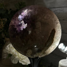 Druzy Amethyst Sphere on a Metal Base, 15.1 lbs & 13" Tall #5630-0076 - Brazil GemsBrazil GemsDruzy Amethyst Sphere on a Metal Base, 15.1 lbs & 13" Tall #5630-0076Spheres5630-0076