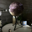 Druzy Amethyst Sphere on a Metal Base, 15.1 lbs & 13" Tall #5630-0076 - Brazil GemsBrazil GemsDruzy Amethyst Sphere on a Metal Base, 15.1 lbs & 13" Tall #5630-0076Spheres5630-0076