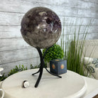 Druzy Amethyst Sphere on a Metal Base, 15.1 lbs & 13" Tall #5630-0076 - Brazil GemsBrazil GemsDruzy Amethyst Sphere on a Metal Base, 15.1 lbs & 13" Tall #5630-0076Spheres5630-0076