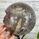 Druzy Amethyst Sphere on a Metal Base, 15.1 lbs & 13" Tall #5630-0076 - Brazil GemsBrazil GemsDruzy Amethyst Sphere on a Metal Base, 15.1 lbs & 13" Tall #5630-0076Spheres5630-0076