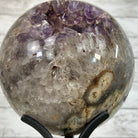 Druzy Amethyst Sphere on a Metal Base, 15.1 lbs & 13" Tall #5630-0076 - Brazil GemsBrazil GemsDruzy Amethyst Sphere on a Metal Base, 15.1 lbs & 13" Tall #5630-0076Spheres5630-0076