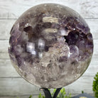 Druzy Amethyst Sphere on a Metal Base, 15.1 lbs & 13" Tall #5630-0076 - Brazil GemsBrazil GemsDruzy Amethyst Sphere on a Metal Base, 15.1 lbs & 13" Tall #5630-0076Spheres5630-0076