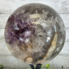 Druzy Amethyst Sphere on a Metal Base, 15.1 lbs & 13" Tall #5630-0076 - Brazil GemsBrazil GemsDruzy Amethyst Sphere on a Metal Base, 15.1 lbs & 13" Tall #5630-0076Spheres5630-0076