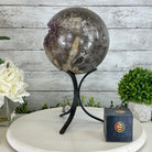 Druzy Amethyst Sphere on a Metal Base, 15.1 lbs & 13" Tall #5630-0076 - Brazil GemsBrazil GemsDruzy Amethyst Sphere on a Metal Base, 15.1 lbs & 13" Tall #5630-0076Spheres5630-0076