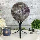 Druzy Amethyst Sphere on a Metal Base, 15.1 lbs & 13" Tall #5630-0076 - Brazil GemsBrazil GemsDruzy Amethyst Sphere on a Metal Base, 15.1 lbs & 13" Tall #5630-0076Spheres5630-0076