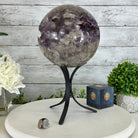 Druzy Amethyst Sphere on a Metal Base, 15.1 lbs & 13" Tall #5630-0076 - Brazil GemsBrazil GemsDruzy Amethyst Sphere on a Metal Base, 15.1 lbs & 13" Tall #5630-0076Spheres5630-0076