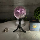 Druzy Amethyst Sphere on a Metal Stand, 1.2 lbs & 6.8" Tall #5630-0039 - Brazil GemsBrazil GemsDruzy Amethyst Sphere on a Metal Stand, 1.2 lbs & 6.8" Tall #5630-0039Spheres5630-0039