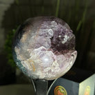 Druzy Amethyst Sphere on a Metal Stand, 1.3 lbs & 6.8" Tall #5630-0041 - Brazil GemsBrazil GemsDruzy Amethyst Sphere on a Metal Stand, 1.3 lbs & 6.8" Tall #5630-0041Spheres5630-0041