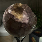 Druzy Amethyst Sphere on a Metal Stand, 2.6 lbs & 8" Tall #5630-0048 - Brazil GemsBrazil GemsDruzy Amethyst Sphere on a Metal Stand, 2.6 lbs & 8" Tall #5630-0048Spheres5630-0048