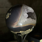 Druzy Amethyst Sphere on a Metal Stand, 2.6 lbs & 8.2" Tall #5630-0050 - Brazil GemsBrazil GemsDruzy Amethyst Sphere on a Metal Stand, 2.6 lbs & 8.2" Tall #5630-0050Spheres5630-0050