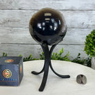 Druzy Amethyst Sphere on a Metal Stand, 2.6 lbs & 8.7" Tall #5630-0049 - Brazil GemsBrazil GemsDruzy Amethyst Sphere on a Metal Stand, 2.6 lbs & 8.7" Tall #5630-0049Spheres5630-0049