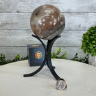Druzy Amethyst Sphere on a Metal Stand, 2.7 lbs & 8.3" Tall #5630-0051 - Brazil GemsBrazil GemsDruzy Amethyst Sphere on a Metal Stand, 2.7 lbs & 8.3" Tall #5630-0051Spheres5630-0051
