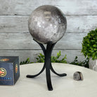 Druzy Amethyst Sphere on a Metal Stand, 3.8 lbs & 8.7" Tall #5630-0058 - Brazil GemsBrazil GemsDruzy Amethyst Sphere on a Metal Stand, 3.8 lbs & 8.7" Tall #5630-0058Spheres5630-0058