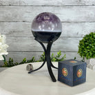 Druzy Amethyst Sphere on a Metal Stand, 3.8 lbs & 9" Tall #5630-0059 - Brazil GemsBrazil GemsDruzy Amethyst Sphere on a Metal Stand, 3.8 lbs & 9" Tall #5630-0059Spheres5630-0059