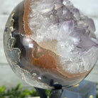 Druzy Amethyst Sphere on a Metal Stand, 4.1 lbs & 9" Tall #5630-0060 - Brazil GemsBrazil GemsDruzy Amethyst Sphere on a Metal Stand, 4.1 lbs & 9" Tall #5630-0060Spheres5630-0060