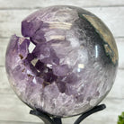 Druzy Amethyst Sphere on a Metal Stand, 7.2 lbs & 11.2" Tall #5630-0068 - Brazil GemsBrazil GemsDruzy Amethyst Sphere on a Metal Stand, 7.2 lbs & 11.2" Tall #5630-0068Spheres5630-0068