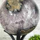 Druzy Amethyst Sphere on a Metal Stand, 7.2 lbs & 11.2" Tall #5630-0068 - Brazil GemsBrazil GemsDruzy Amethyst Sphere on a Metal Stand, 7.2 lbs & 11.2" Tall #5630-0068Spheres5630-0068