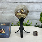 Druzy White Amethyst Sphere on a Metal Stand, 1.1 lbs & 6.6" Tall #5630-0036 - Brazil GemsBrazil GemsDruzy White Amethyst Sphere on a Metal Stand, 1.1 lbs & 6.6" Tall #5630-0036Spheres5630-0036
