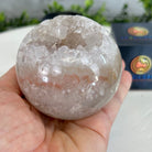 Druzy White Amethyst Sphere on a Metal Stand, 1.2 lbs & 6.2" Tall #5630-0040 - Brazil GemsBrazil GemsDruzy White Amethyst Sphere on a Metal Stand, 1.2 lbs & 6.2" Tall #5630-0040Spheres5630-0040