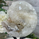 Druzy White Amethyst Sphere on a Metal Stand, 3.6 lbs & 9" Tall #5630-0056 - Brazil GemsBrazil GemsDruzy White Amethyst Sphere on a Metal Stand, 3.6 lbs & 9" Tall #5630-0056Spheres5630-0056