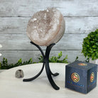 Druzy White Amethyst Sphere on a Metal Stand, 3.7 lbs & 9" Tall #5630-0057 - Brazil GemsBrazil GemsDruzy White Amethyst Sphere on a Metal Stand, 3.7 lbs & 9" Tall #5630-0057Spheres5630-0057