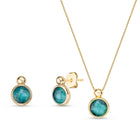 Emerald Basic Round 18K Gold Plated Necklace & Earring Set - Brazil GemsBrazil GemsEmerald Basic Round 18K Gold Plated Necklace & Earring SetNecklace & Earring Set14GP4874 - 109