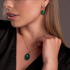 Emerald Oval Classic 18K Gold Plated Necklace & Earring Set - Brazil GemsBrazil GemsEmerald Oval Classic 18K Gold Plated Necklace & Earring SetNecklace & Earring Set14GP4521 - 109