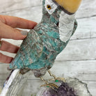 Extra Large Hand-Carved Amazonite Toucan Bird w/ Amethyst Base, 13" Tall #3006-AZTAM-010 - Brazil GemsBrazil GemsExtra Large Hand-Carved Amazonite Toucan Bird w/ Amethyst Base, 13" Tall #3006-AZTAM-010Crystal Birds3006-AZTAM-010