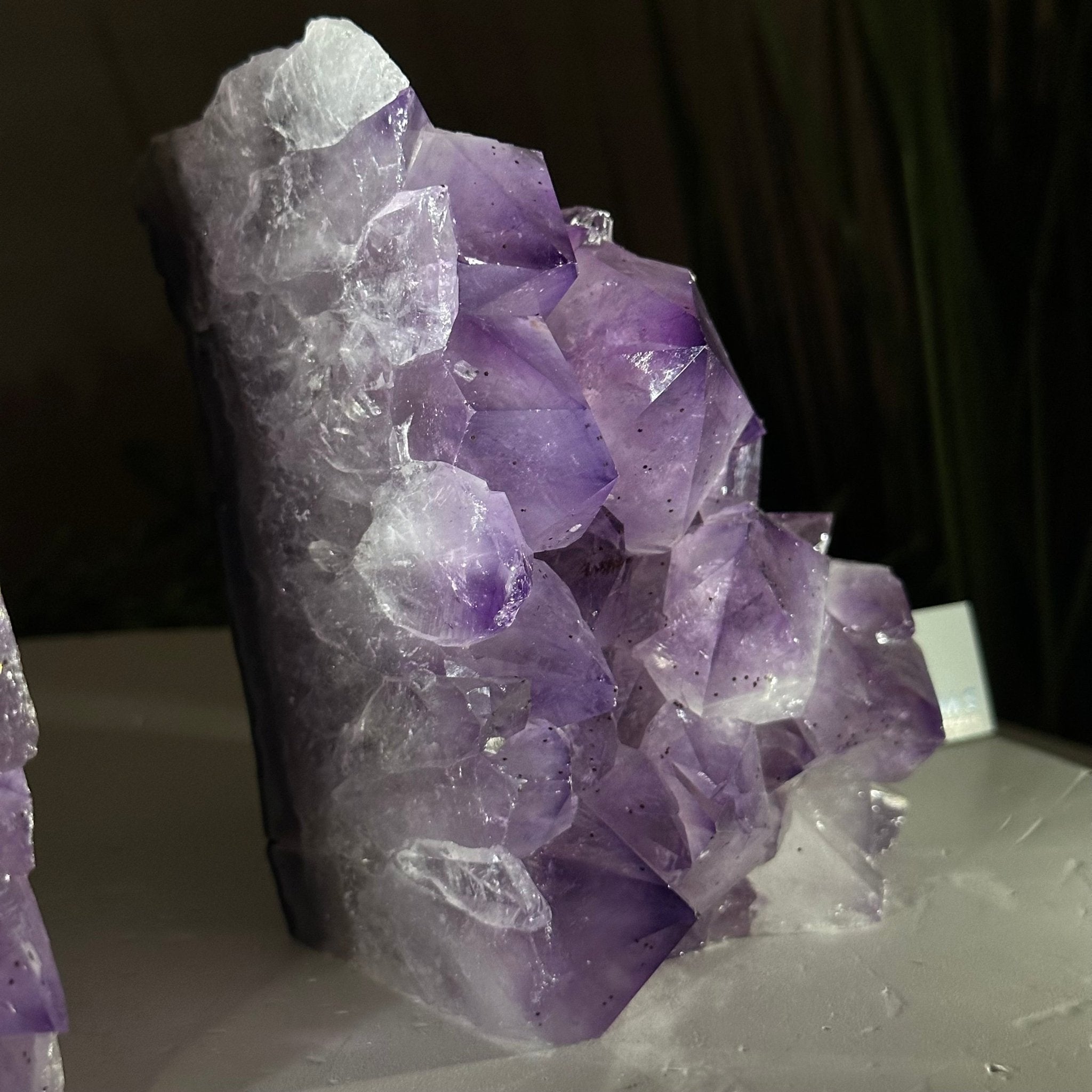 Extra Plus Amethyst Crystal Bookends, 6.9 lbs & 5.3" Tall #5151AM - 062 - Brazil GemsBrazil GemsExtra Plus Amethyst Crystal Bookends, 6.9 lbs & 5.3" Tall #5151AM - 062Bookends5151AM - 062