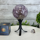Extra Plus Druzy Amethyst Sphere on a Metal Stand, 2.3 lbs & 7.5" Tall #5630-0045 - Brazil GemsBrazil GemsExtra Plus Druzy Amethyst Sphere on a Metal Stand, 2.3 lbs & 7.5" Tall #5630-0045Spheres5630-0045