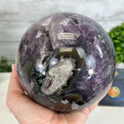 Extra Plus Druzy Amethyst Sphere on a Metal Stand, 6.7 lbs & 9.9" Tall #5630-0067 - Brazil GemsBrazil GemsExtra Plus Druzy Amethyst Sphere on a Metal Stand, 6.7 lbs & 9.9" Tall #5630-0067Spheres5630-0067