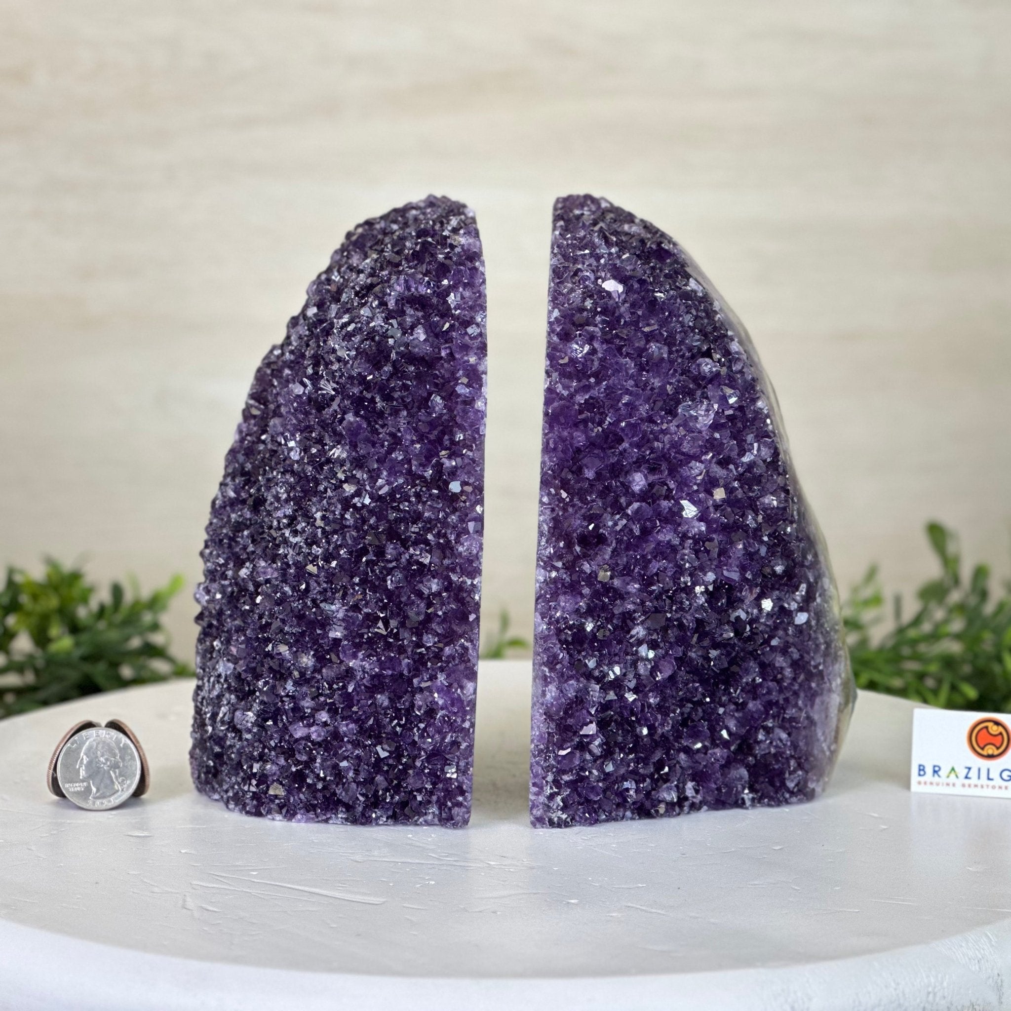 Extra Plus Quality Amethyst Bookends, 10.7 lbs & 7" Tall #5151AM - 090 - Brazil GemsBrazil GemsExtra Plus Quality Amethyst Bookends, 10.7 lbs & 7" Tall #5151AM - 090Bookends5151AM - 090