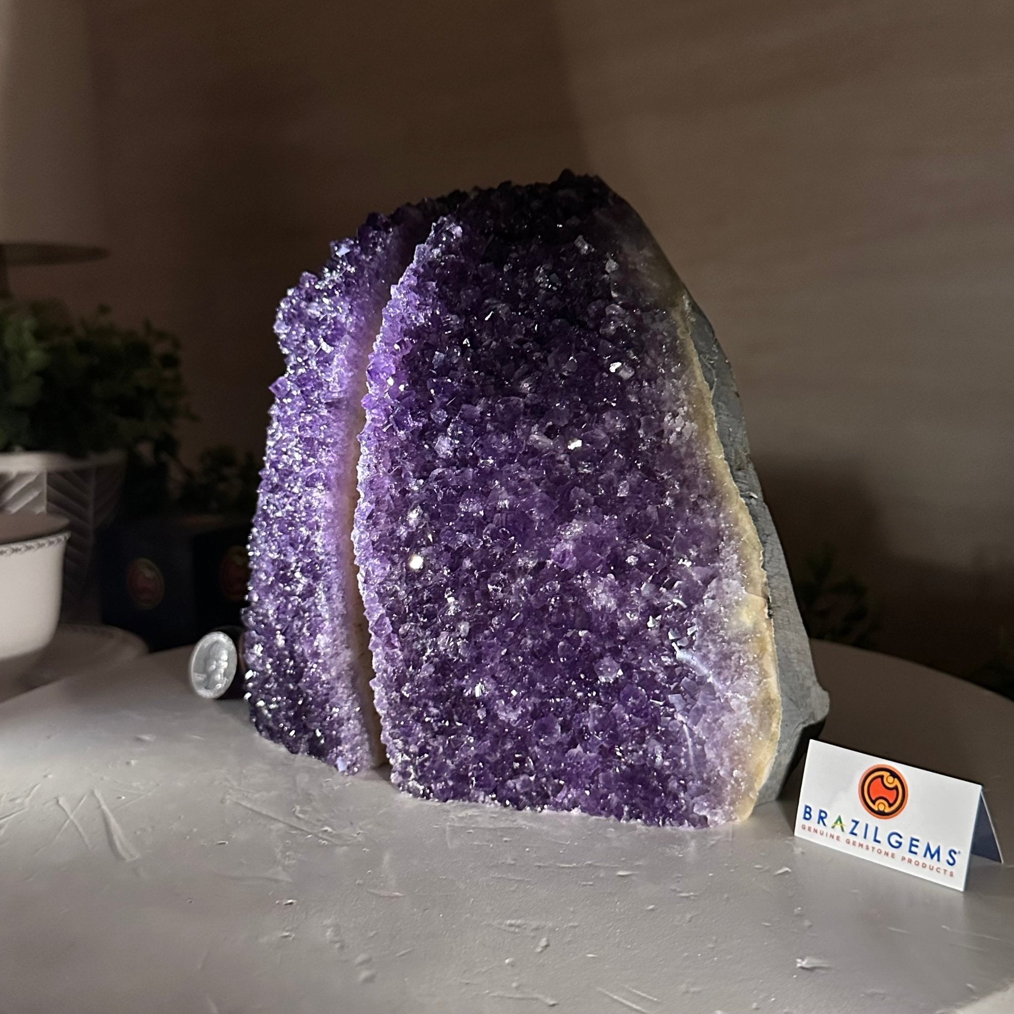 Extra Plus Quality Amethyst Bookends, 10.7 lbs & 7" Tall #5151AM - 090 - Brazil GemsBrazil GemsExtra Plus Quality Amethyst Bookends, 10.7 lbs & 7" Tall #5151AM - 090Bookends5151AM - 090