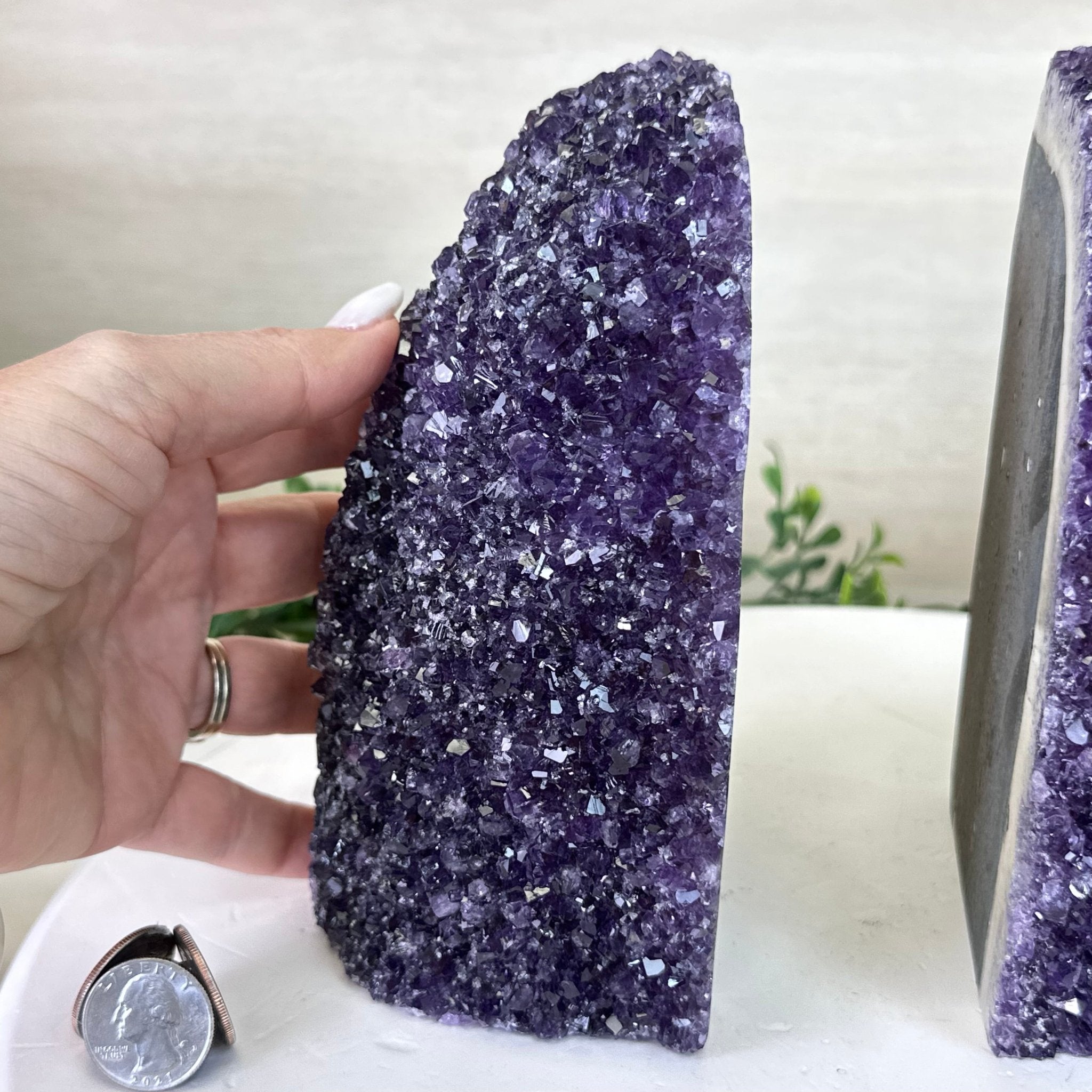 Extra Plus Quality Amethyst Bookends, 10.7 lbs & 7" Tall #5151AM - 090 - Brazil GemsBrazil GemsExtra Plus Quality Amethyst Bookends, 10.7 lbs & 7" Tall #5151AM - 090Bookends5151AM - 090