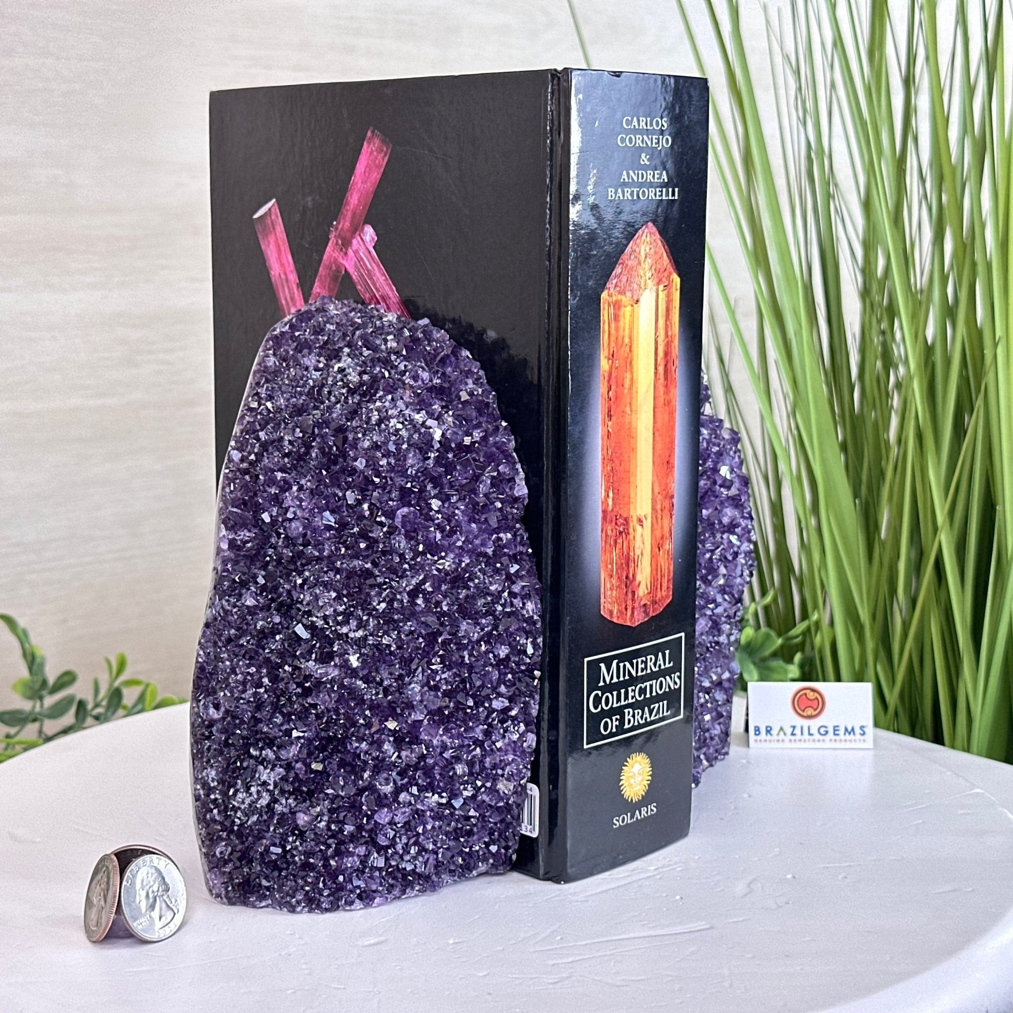 Extra Plus Quality Amethyst Bookends, 10.7 lbs & 7" Tall #5151AM - 090 - Brazil GemsBrazil GemsExtra Plus Quality Amethyst Bookends, 10.7 lbs & 7" Tall #5151AM - 090Bookends5151AM - 090