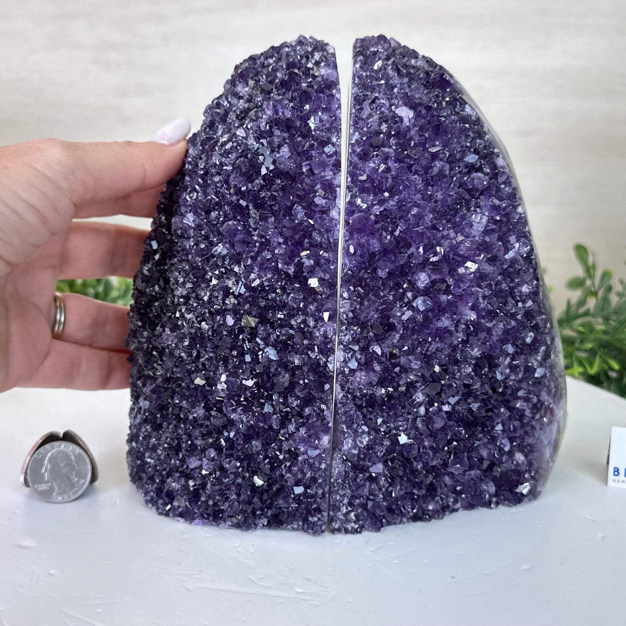 Extra Plus Quality Amethyst Bookends, 10.7 lbs & 7" Tall #5151AM - 090 - Brazil GemsBrazil GemsExtra Plus Quality Amethyst Bookends, 10.7 lbs & 7" Tall #5151AM - 090Bookends5151AM - 090