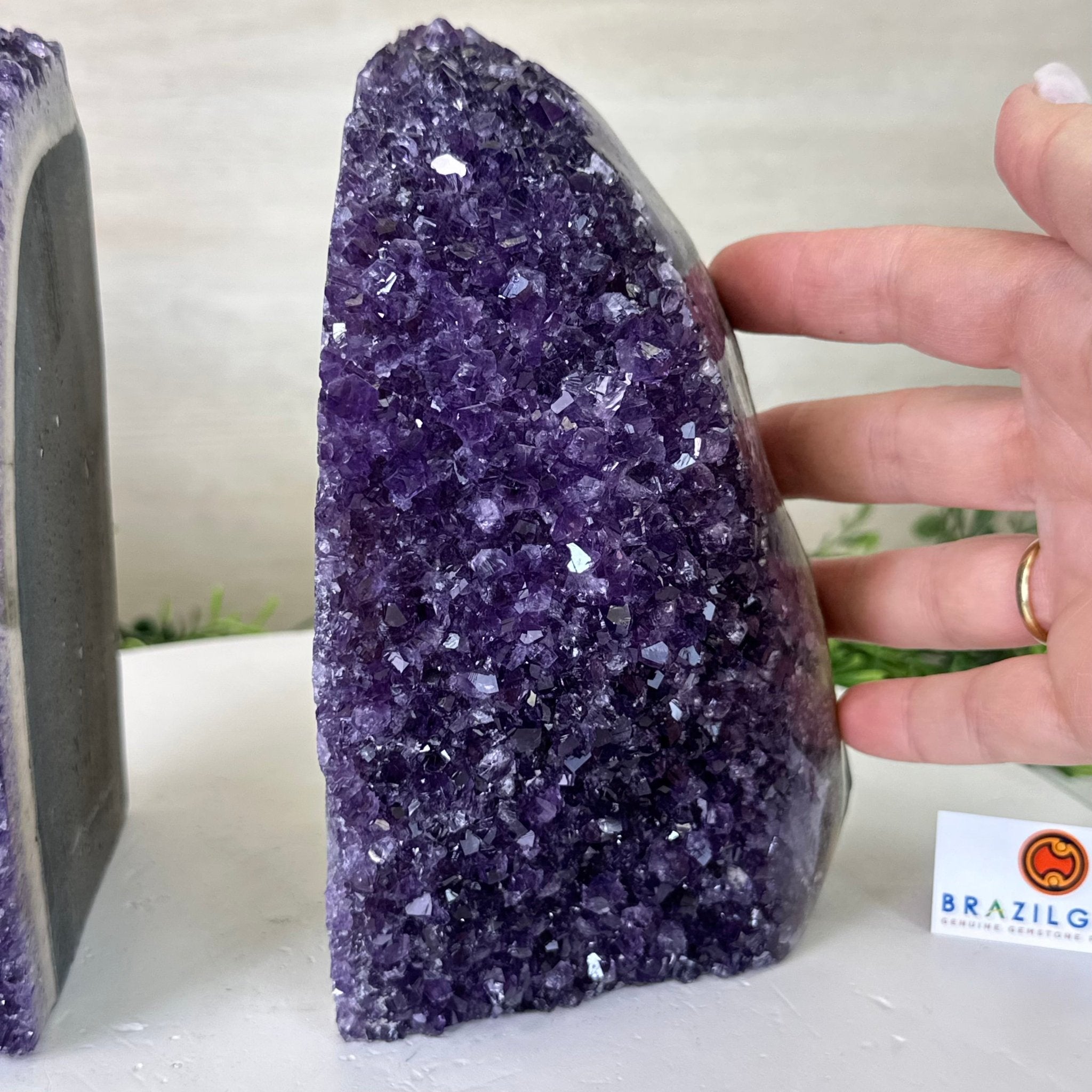 Extra Plus Quality Amethyst Bookends, 10.7 lbs & 7" Tall #5151AM - 090 - Brazil GemsBrazil GemsExtra Plus Quality Amethyst Bookends, 10.7 lbs & 7" Tall #5151AM - 090Bookends5151AM - 090