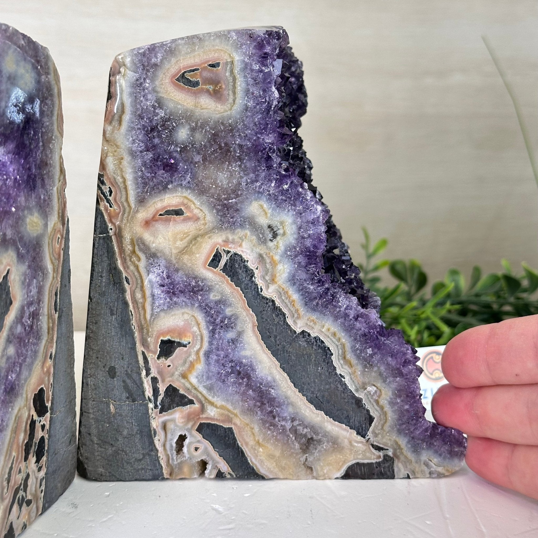 Extra Plus Quality Amethyst Bookends, 10.9 lbs & 5.5" Tall #5151AM - 091 - Brazil GemsBrazil GemsExtra Plus Quality Amethyst Bookends, 10.9 lbs & 5.5" Tall #5151AM - 091Bookends5151AM - 091