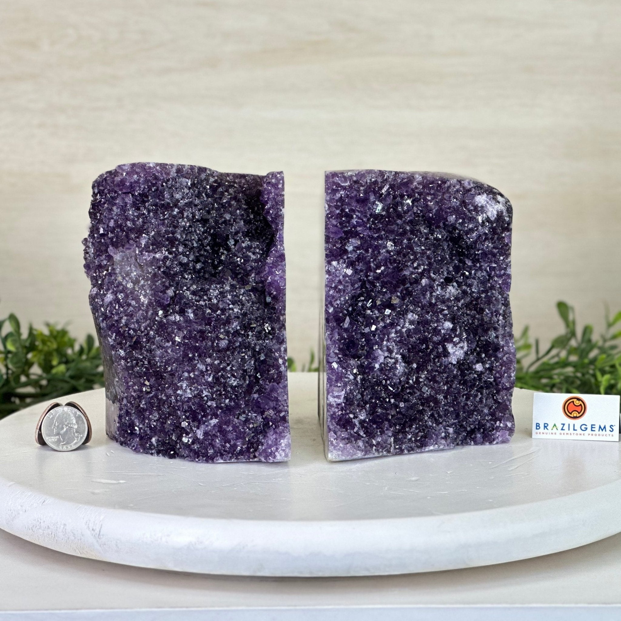 Extra Plus Quality Amethyst Bookends, 10.9 lbs & 5.5" Tall #5151AM - 091 - Brazil GemsBrazil GemsExtra Plus Quality Amethyst Bookends, 10.9 lbs & 5.5" Tall #5151AM - 091Bookends5151AM - 091