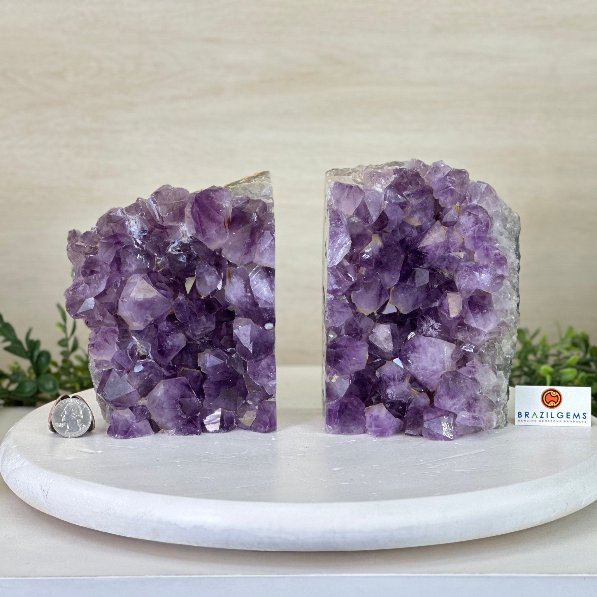 Extra Plus Quality Amethyst Bookends, 11.8 lbs & 6.2" Tall #5151AM - 065 - Brazil GemsBrazil GemsExtra Plus Quality Amethyst Bookends, 11.8 lbs & 6.2" Tall #5151AM - 065Bookends5151AM - 065